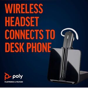 Wireless Headset - Poly CS540, Connect to desk phones